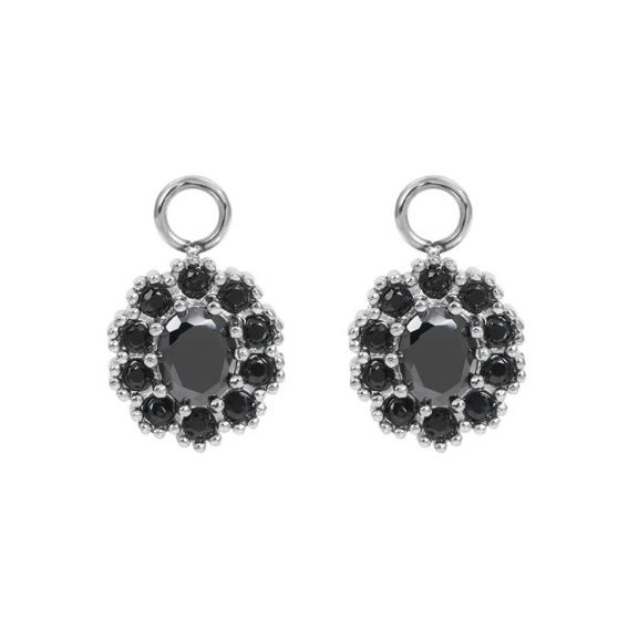 Party charms black silver