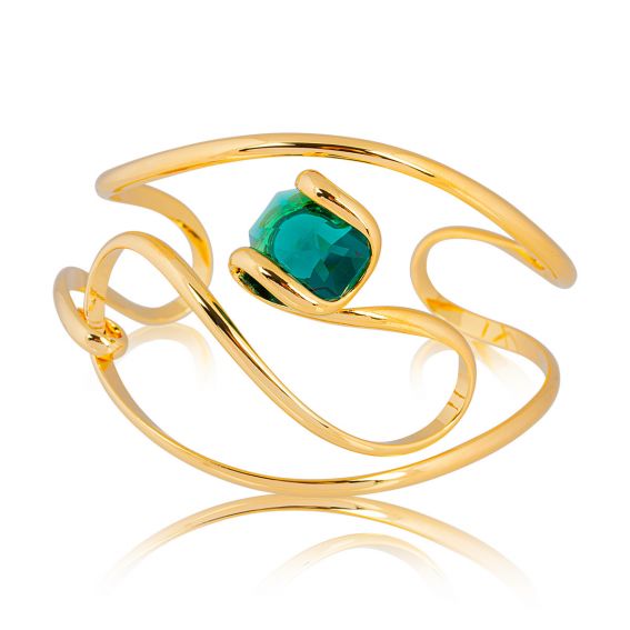 Andrea Marazzini Swarovski Octagon Emerald Crystal Bracelet