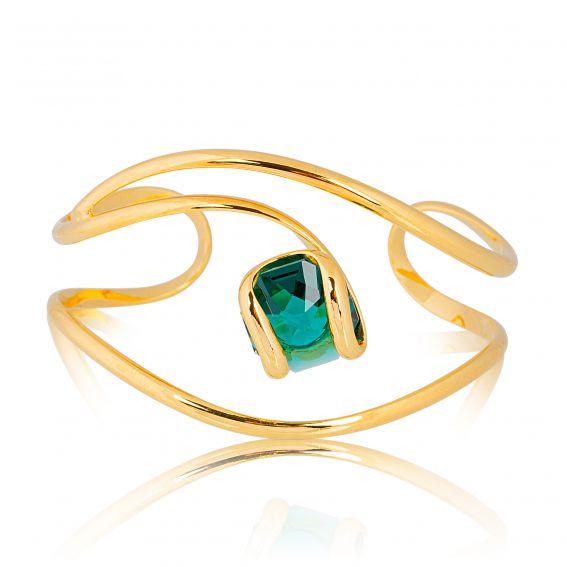 Andrea Marazzini Swarovski Crystal Bracelet Octagon Emerald BR6