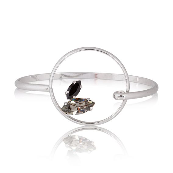 Andrea Marazzini Swarovski crystal bracelet Navette F62 New Black