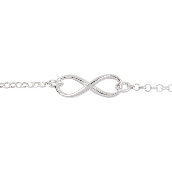 Bijou argent/plaqué or Infinity bracelet
