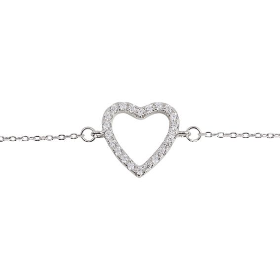 Gemstone heart bracelet