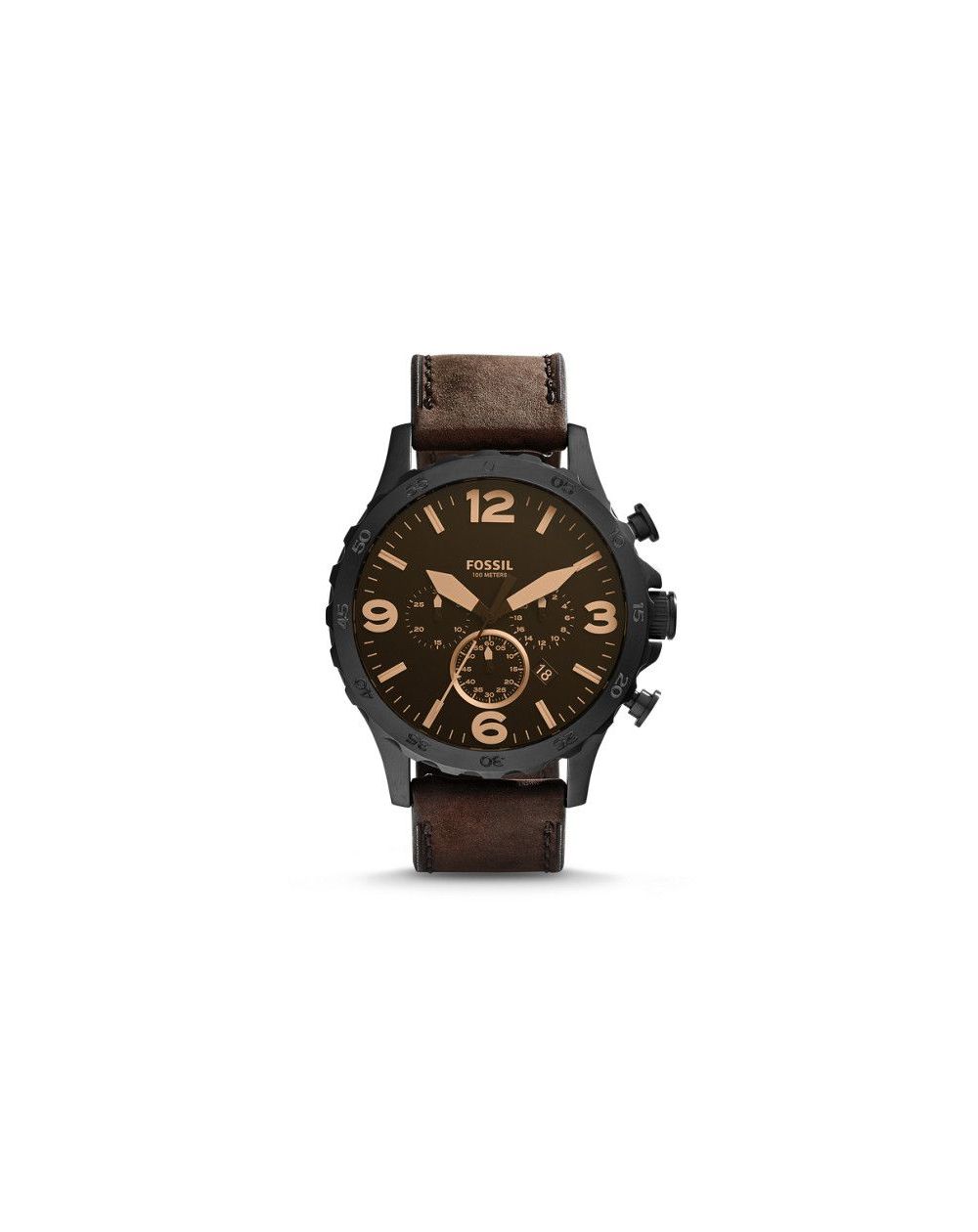 Fossil - Nate Watch Chronograph Leather - Brown