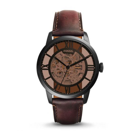 Fossil - Watch Townsman automatic brown leather
