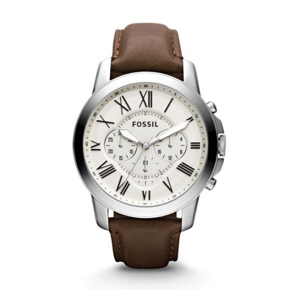Fossil - Watch Grant brown genuine leather