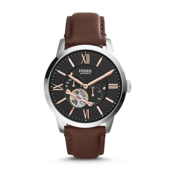 Fossil - Automatic Watch Leather Townsman - Bruin