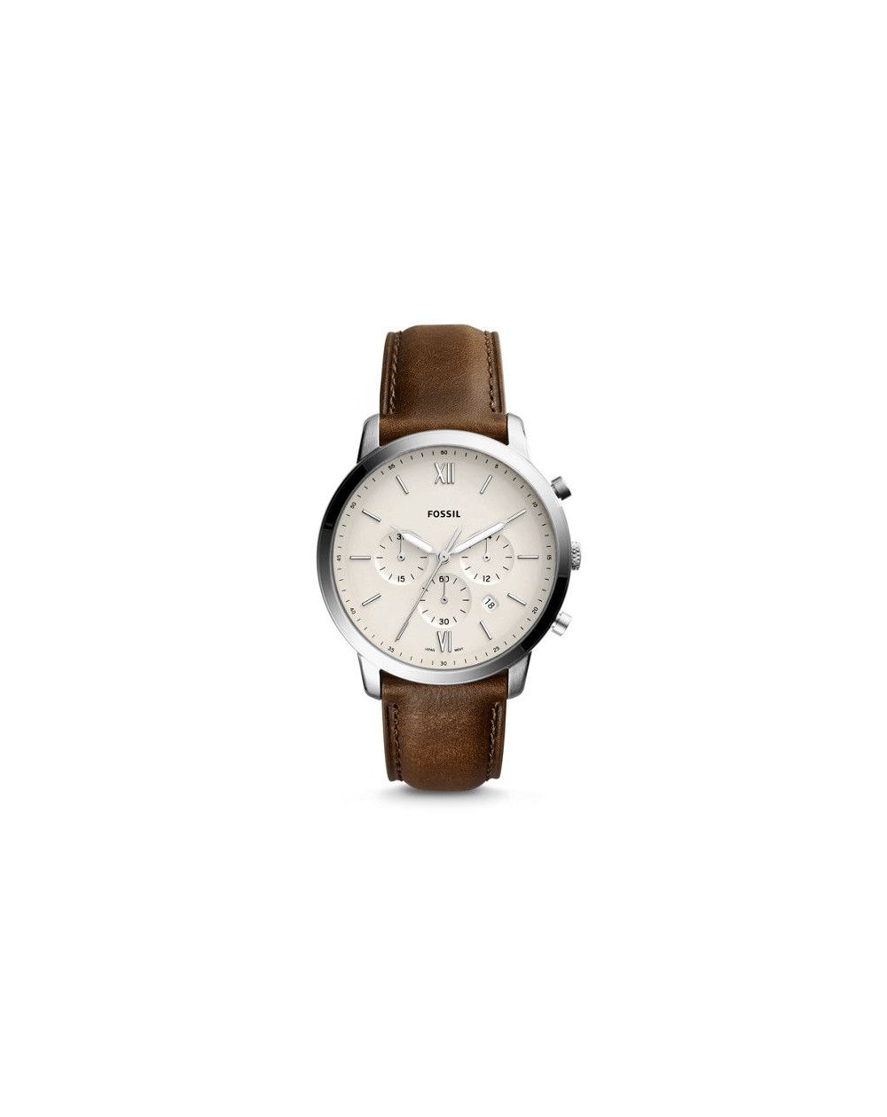 Fossil - Watch Neutra brown leather chronograph