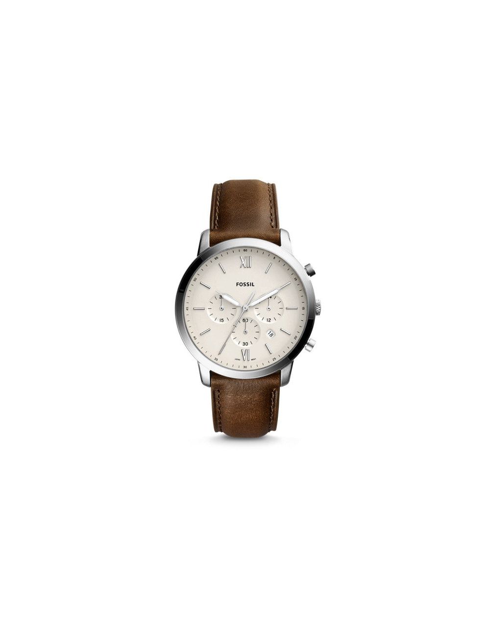 Montre Neutra chronographe en cuir marron - Montre Fossil pour homme