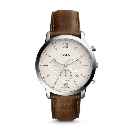 Montre Neutra chronographe en cuir marron - Montre Fossil pour homme