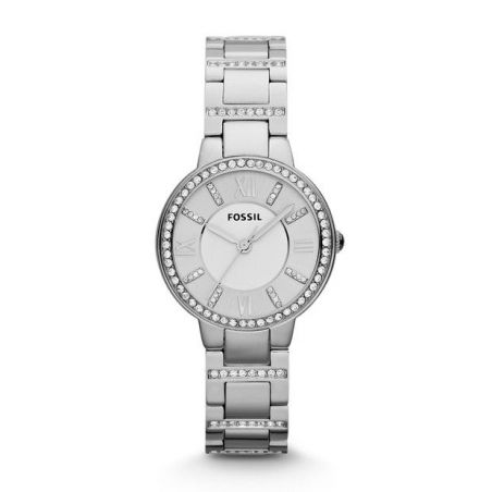 Montre Virginia à trois aiguilles en acier inoxydable - Montre Fossil pour femme