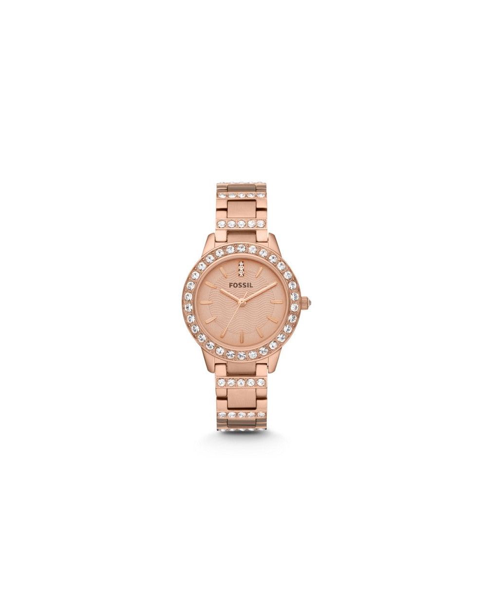 Fossil - Jesse Drie hand horloge Stainless Steel - Pink Gold