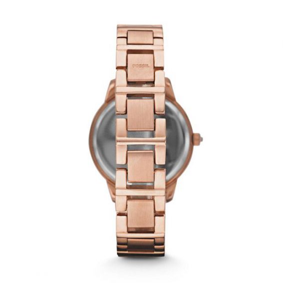 Fossil - Jesse Drie hand horloge Stainless Steel - Pink Gold
