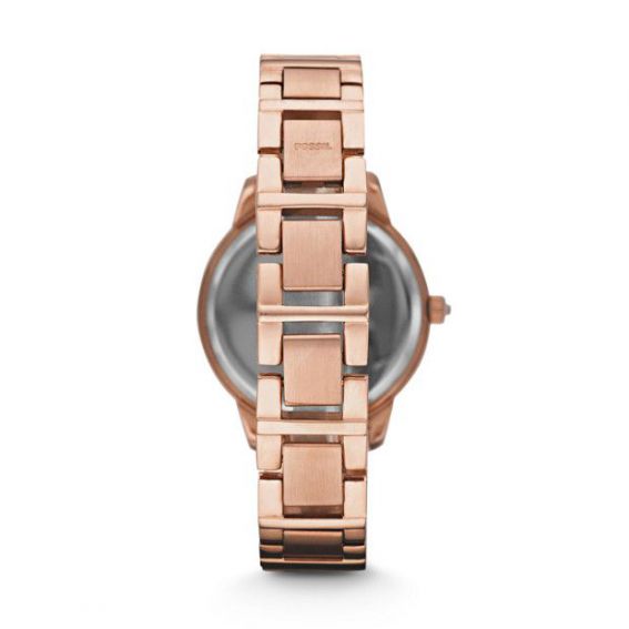 Montre Jesse à trois aiguilles en acier inoxydable - Doré rose - Montre Fossil pour femme