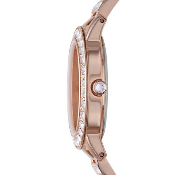 Montre Jesse à trois aiguilles en acier inoxydable - Doré rose - Montre Fossil pour femme