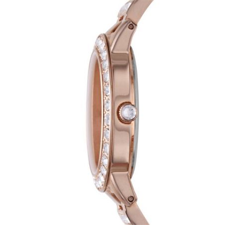 Montre Jesse à trois aiguilles en acier inoxydable - Doré rose - Montre Fossil pour femme