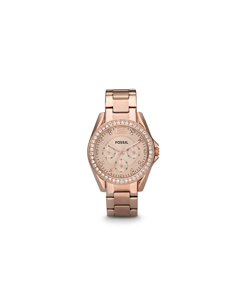 Fossil - Riley multifunctionele Stainless Steel Watch - Rose