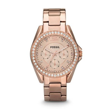 Fossil - Riley multifunction Stainless Steel Watch - Rose Gold