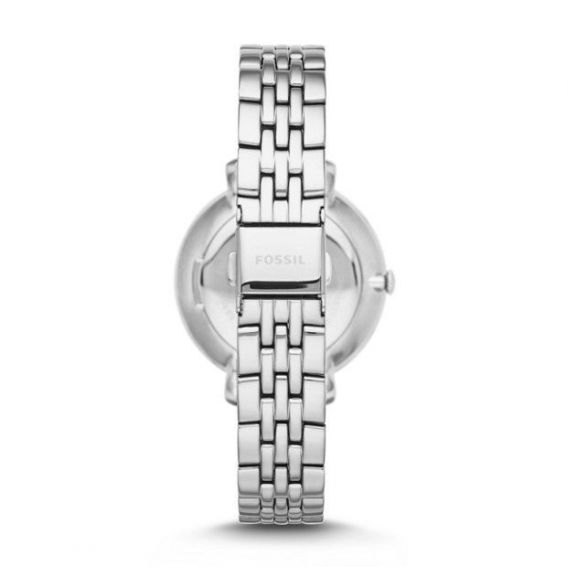 Montre Jacqueline à trois aiguilles + date en acier inoxydable - Montre Fossil pour femme