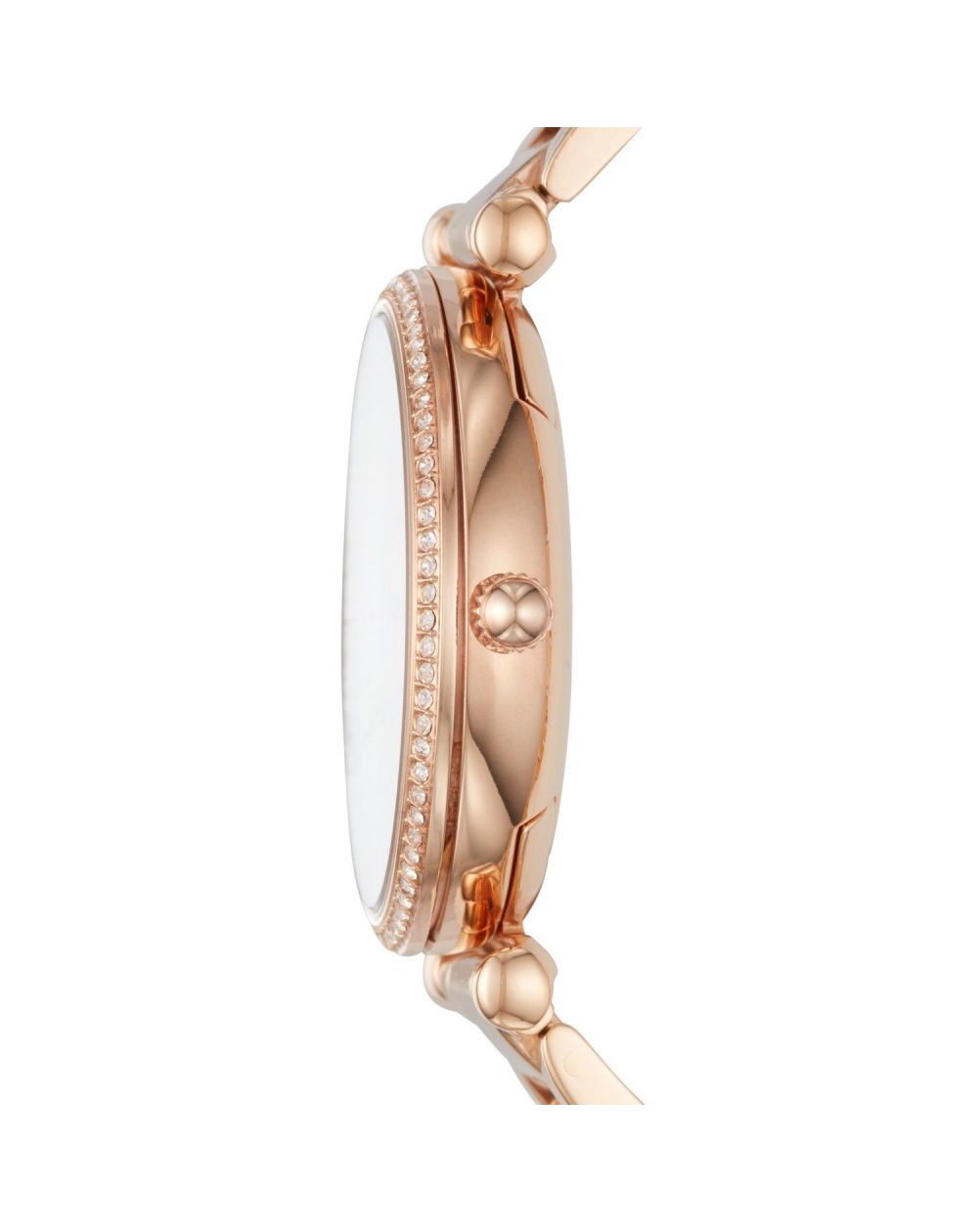 Montre carlie à trois aiguilles en acier inoxydable or rose - Montre Fossil