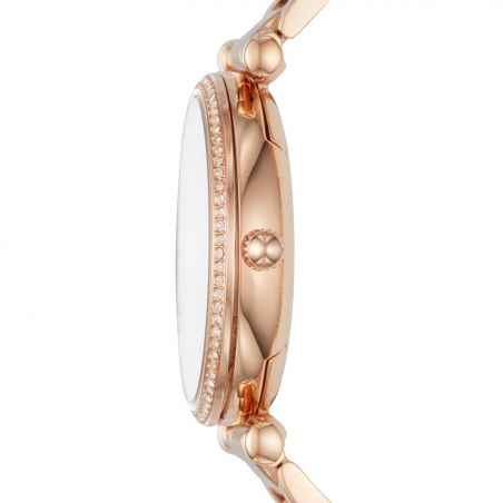 Montre carlie à trois aiguilles en acier inoxydable or rose - Montre Fossil