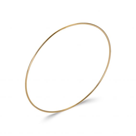 Bijou argent/plaqué or Fine smooth 18k gold plated bangle