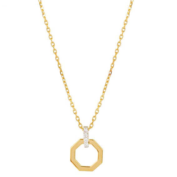 Hexagon necklace with...