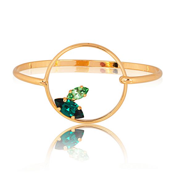 Andrea Marazzini Swarovski crystal bracelet Navette F24 Emerald Medina
