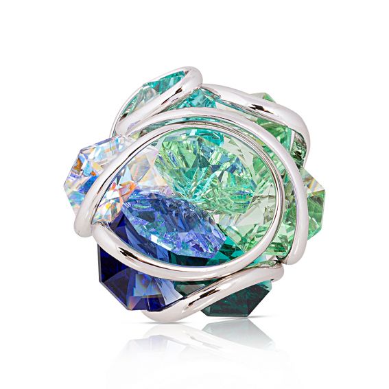 Andrea Marazzini Marazzini Ring Swarovski Crystal Flower F61 Aqua