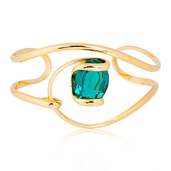 Andrea Marazzini Emerald Oval Swarovski Crystal Bracelet