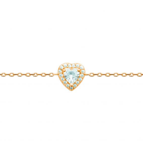 Bijou argent/plaqué or Bracelet reine blanche empierré en plaqué or 18k