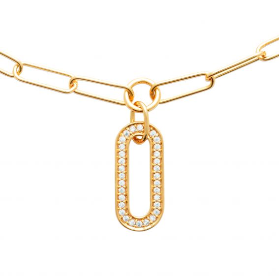 Bijou argent/plaqué or Laure necklace 18k gold plated