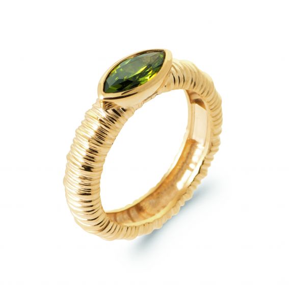 Bijou argent/plaqué or Laure ring 18k gold plated