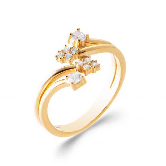 18k gold plated leaf and...