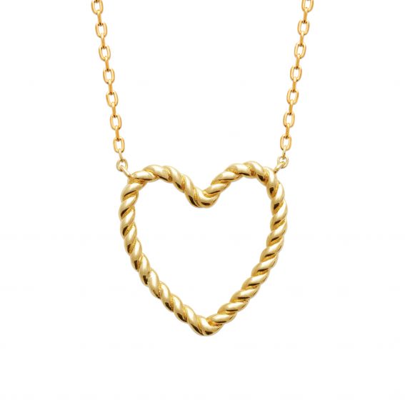 Bijou argent/plaqué or 18k gold plated Valentine necklace