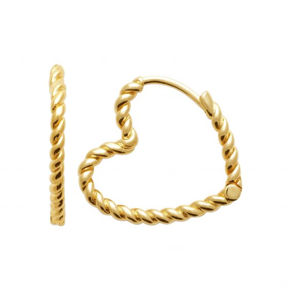 Bijou argent/plaqué or 18k gold plated Valentine drills