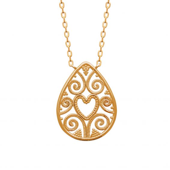 Bijou argent/plaqué or Jeanne drop necklace 18k gold plated