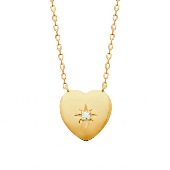 Collier Cupidon plaqué or 18k
