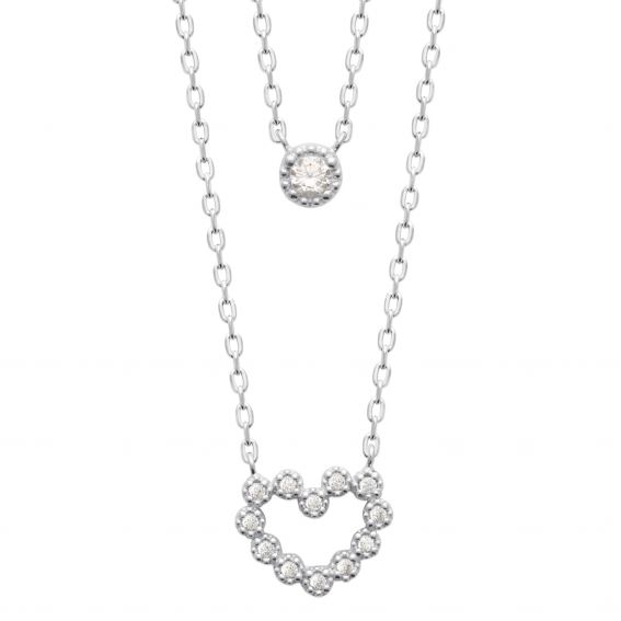 Bijou argent/plaqué or Amélie necklace in 925 silver