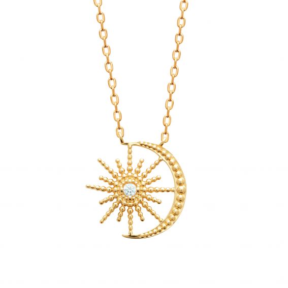Bijou argent/plaqué or 18k gold plated Louna necklace
