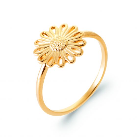 Bijou argent/plaqué or 18k gold plated Marguerite ring