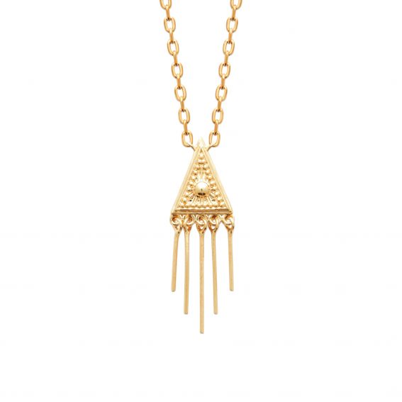 Bijou argent/plaqué or 18k gold plated Dalida necklace