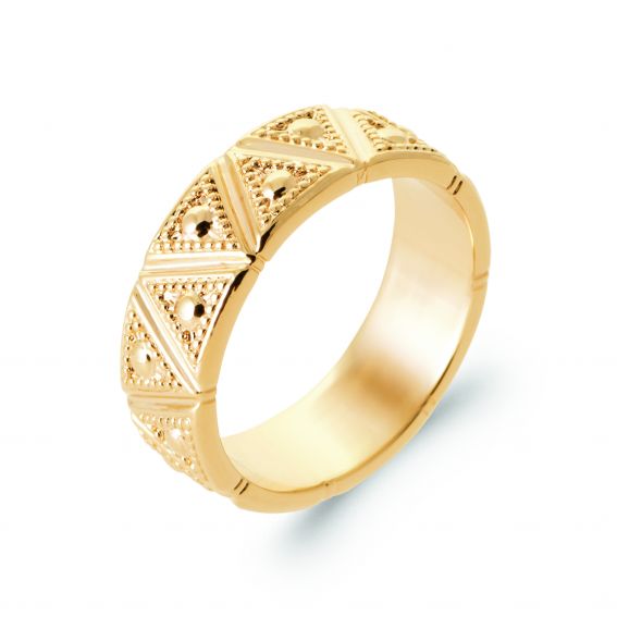 Bijou argent/plaqué or Dalida ring 18k gold plated