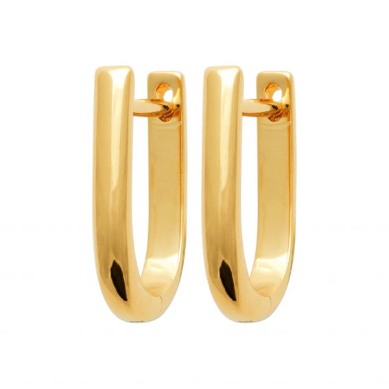 Bijou argent/plaqué or Kamilah hoop earrings in 18k gold plated