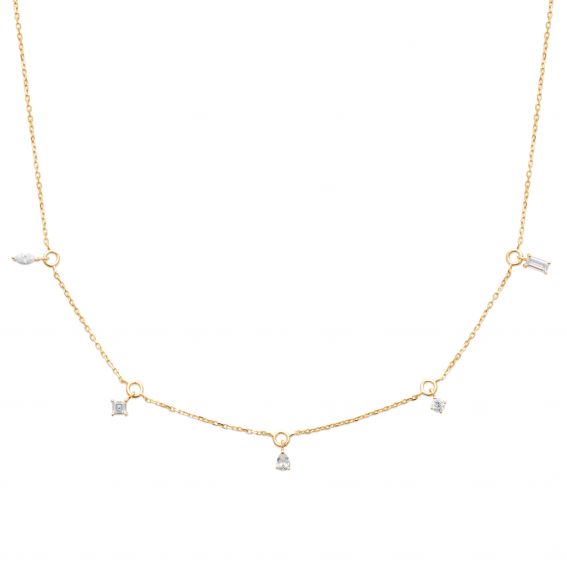 Bijou argent/plaqué or copy of 18k gold plated Arizona necklace