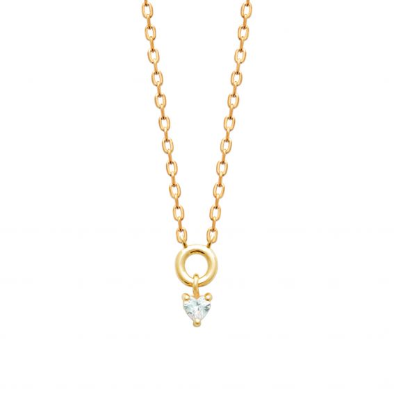 Bijou argent/plaqué or Esmée necklace reversed 18k gold plated