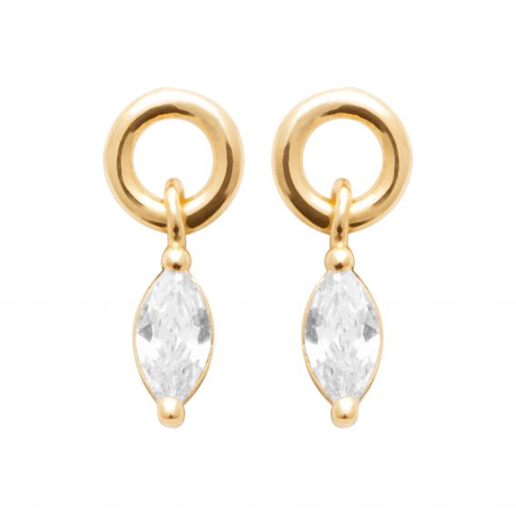 Esmée drop drill 18k gold...