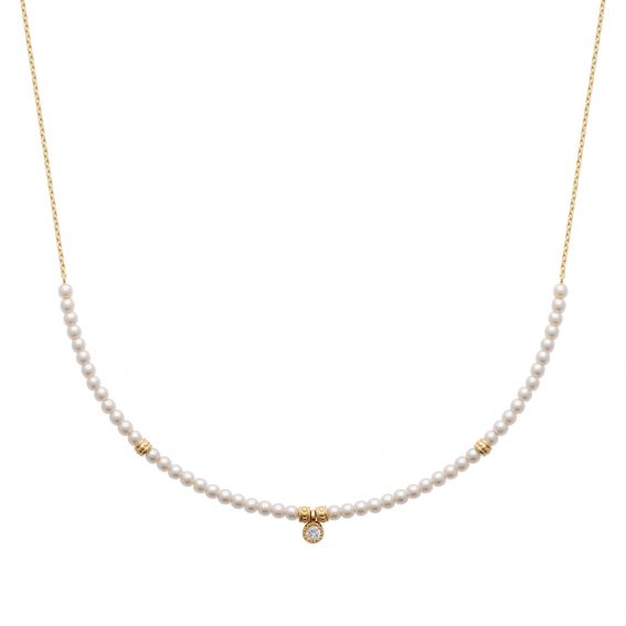 Bijou argent/plaqué or 18k gold plated reversed Alexandria necklace