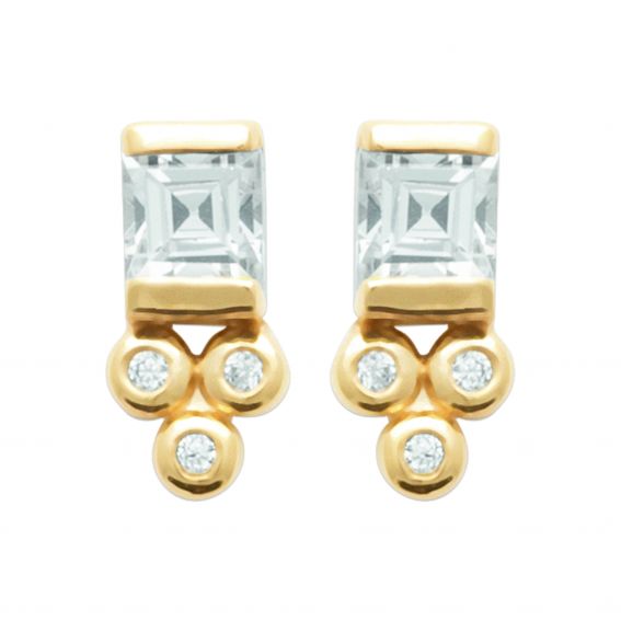 Ellie boor in 18k verguld