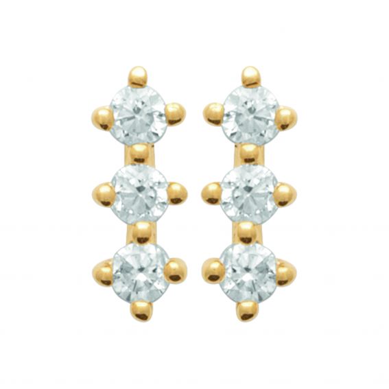 Bijou argent/plaqué or Perceuses Rose en plaqué or 18k