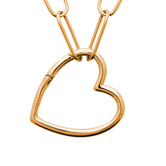 18k gold plated big heart...